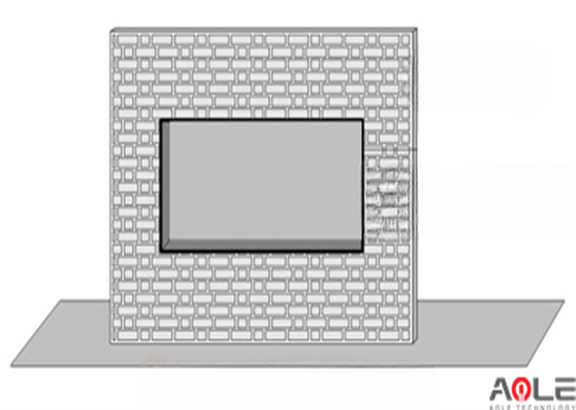 Embedded steel structure of LED display screen