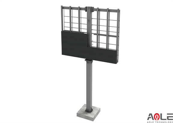 Construction control points for steel structure of column type LED display screen